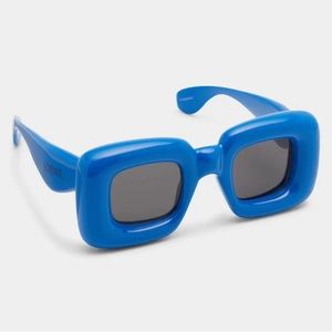 Loewe Oversized Shiny Blue Smoke Sunglasses